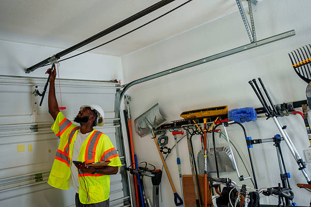 Professional Garage Door Panel Replacement technician working in Sloan, NY